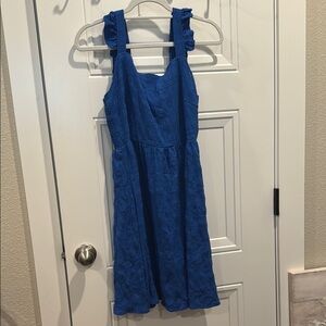 Elegant Blue Sleeveless Dress